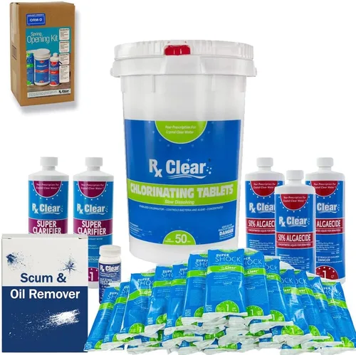 Miniatura 8 de Rx Clear Kit de mantenimiento químico de apertura de piscina Plus para piscinas sobre el suelo o enterradas para piscinas de hasta 15,000 galones