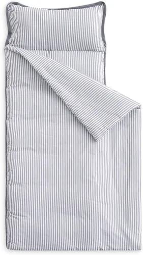Wake In Cloud - Toddler Nap Mat with Pillow and Blanket, 100% Cotton Fabric, for Kids Boys Girls Ages 3 Plus in Daycare Kindergarten Preschool,