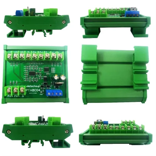 Miniatura 6 de PTA8C04 4-Channel PT100 RTD Temperature Sensor Module, DC 12V/24V, Modbus RTU RS485 Data Collector, -40 to 500 Degrees Celsius for Industrial
