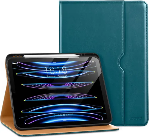 Miniatura 18 de DTTO para iPad Pro 12.9 6ª / 5ª / 4ª / 3ª generación Funda 2022/2021/2020/2018, Funda de cuero tipo folio con soporte integrado para lápiz Apple