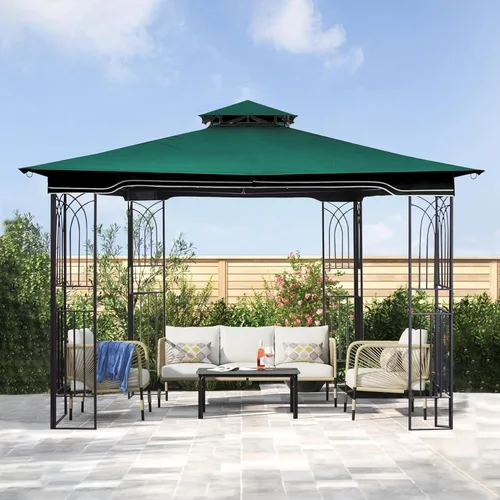 Miniatura 9 de SCOCANOPY Toldo de Repuesto para Cenador para Cenador de Patio Regency II de 10 x 12 pies, Modelo L-GZ798PST,A101004104,A101004105,(Verde Bosque)