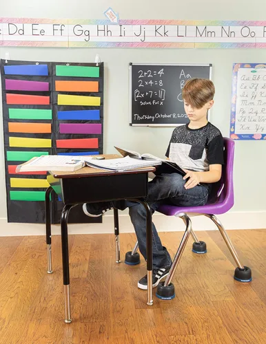 Miniatura 2 de Bouncyband Wiggle Wobble - Transforma una silla escolar estándar en una silla tambaleante - Las patas de silla para el aula ayudan a mejorar