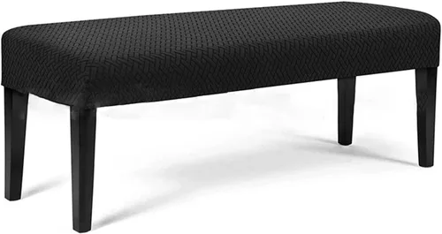 Miniatura 21 de Fundas de banco rectangulares, funda extraíble para silla de comedor, ajuste suave, universal, elásticas, antipolvo, lavable, protector de asiento