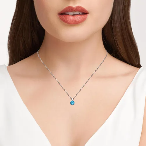 Miniatura 24 de Amazon Essentials Collar con colgante de piedra natal de corte redondo de plata de ley de 18 pulgadas (anteriormente colección Amazon)