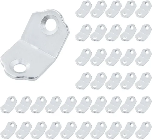 MY MIRONEY 40 unids soportes de esquina anti hierro invertido hoja muebles hardware plata 135 grados esquina junta esquina apoyos