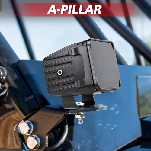 Miniatura 7 de Cubiertas LED negras Snap-On para cápsulas LED de 3 pulgadas, cubiertas de policarbonato legales para la calle para luces cúbicas de 3 pulgadas
