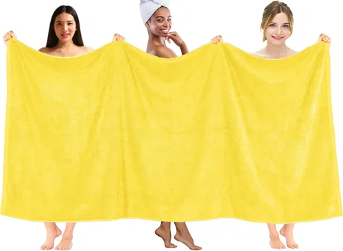 Miniatura 184 de DAN RIVER Paquete de 2 sábanas de baño de 35x70 pulgadas, sábanas de baño jumbo acanaladas para adultos, toallas grandes gruesas y absorbentes
