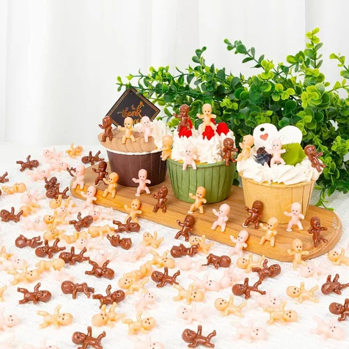 Miniatura 3 de Juego de cubos de hielo para baby shower, 36 piezas, mini plástico para bebé/fiesta King Cake/King Cake Baby/Non-comestible Cake Toppers