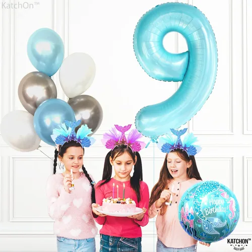 Miniatura 163 de KatchOn, Globo grande azul número 2 de 40 pulgadas Decoraciones de cumpleaños de Baby Shark para niño de 2 años Globo azul número 2 Globo