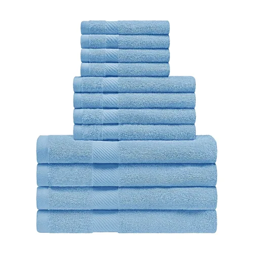 Miniatura 74 de SUPERIOR Kendell - Juego de 4 toallas de baño de algodón egipcio, absorbentes, para la ducha, artículos esenciales para el spa, toallas grandes