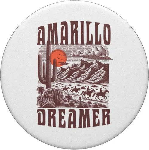 Miniatura 3 de Texas Cattle Town And Hometown Patriotic Cowboy Amarillo PopSockets Adhesive PopGrip