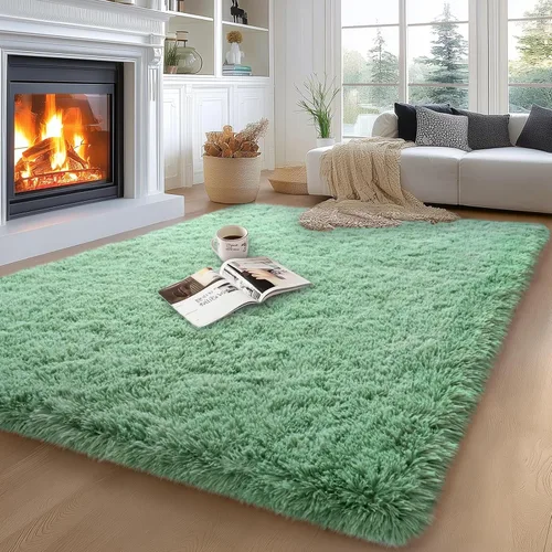 Miniatura 16 de qulint Alfombras de área de 5 x 7 pies para sala de estar, alfombra suave y esponjosa para dormitorio, alfombra de habitación de niños grandes, Gris
