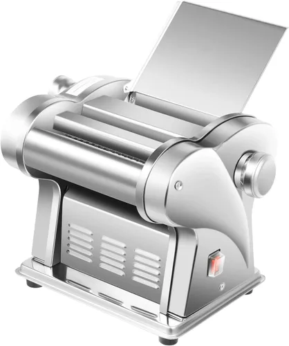 Máquina eléctrica de fideos de 135 W, máquina eléctrica de pasta de acero inoxidable, máquina de rodillo y cortador de pasta, máquina de fideos,