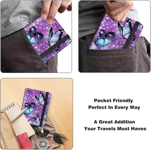 Miniatura 2 de RYUITHDJP Funda para tarjetas de crédito con RFID Block-1-A, Púrpura, Casual