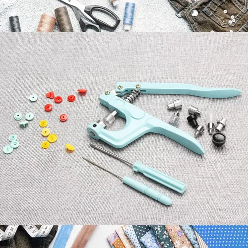 Miniatura 7 de LYNDA Juego de botones de presión de plástico y metal con alicates, 300 juegos de botones de presión de plástico y metal para coser y manualidades