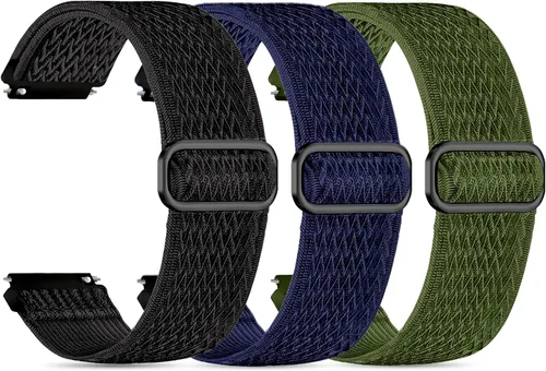 Miniatura 12 de ID208 Plus - Paquete de 3 correas de reloj inteligente para reloj inteligente Fitpolo/Quican/Aeac/Tensky ID208 Plus, correa ajustable de nailon