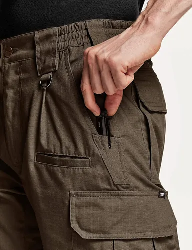 Miniatura 6 de CQR Pantalones tácticos tipo cargo para hombre, tejido ripstop, resistentes al agua, ligeros, EDC para artículos de uso diario, para trabajo