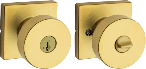 Miniatura 28 de Kwikset Pismo Manija de privacidad para puerta, para interiores, con cerradura, sin llave, con protección Microban, para baño y dormitorio, negro