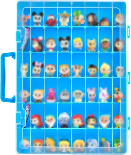 Vitrina compatible con figuras coleccionables de Disney Doorables/para MGA Entertainment Miniverse. Contenedor organizador de almacenamiento de Azul