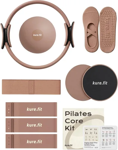 Miniatura 15 de Kit de pilates para mujer - Juego de equipo de pilates para el hogar con anillo, pelota y bandas de resistencia Kit de pilates con accesorios