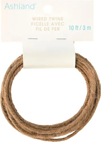 Miniatura 3 de Ashland Cordel natural con cable de 0.157 in, paquete de 12 ct