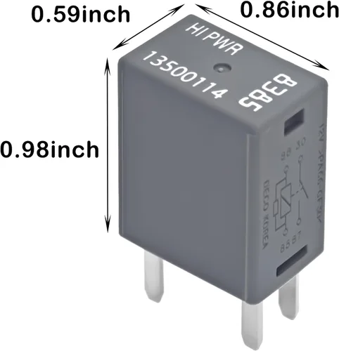 Miniatura 2 de Relé 13500114/8385 (juego de 2) – 12 V CC 40 A 4 pines para ventilador de aire acondicionado, relé 13500114/8385 compatible con modelos de vehículos