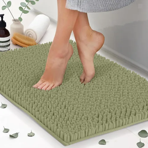 Miniatura 27 de ITSOFT Alfombra de Felpa para Baño 59x21 pulgadas, Tapetes de Baño Absorbentes Lavables a Máquina Antideslizantes, de Secado Rápido, Alfombras