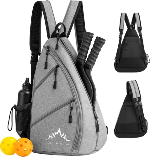 Miniatura 8 de Himal - Bolsa de pickleball ajustable, tenis, bolsa de raqueta, mochila de pickleball con soporte para botella de agua para hombres