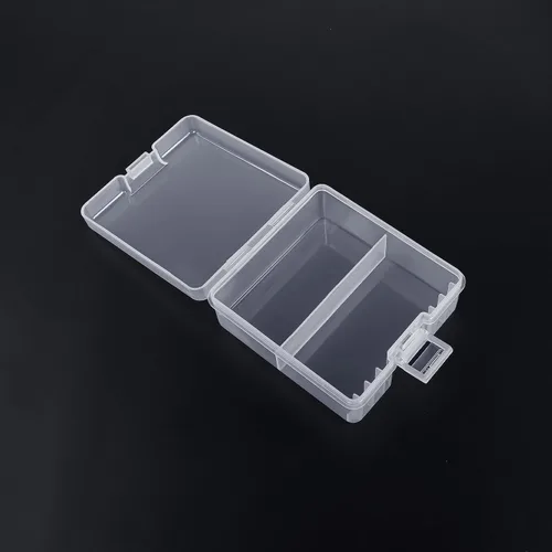 Miniatura 2 de Caja de almacenamiento para baterías, caja organizadora portátil de pilas AAA con capacidad para 100 pilas AAA, plástico aislante color transparente