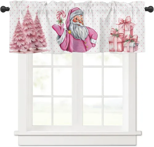 Miniatura 9 de Cenefa de ventana de Navidad para cocina, sala de estar, cortina de ventana temática de vaqueras para dormitorio, baño, cenefa de ventana Howdy