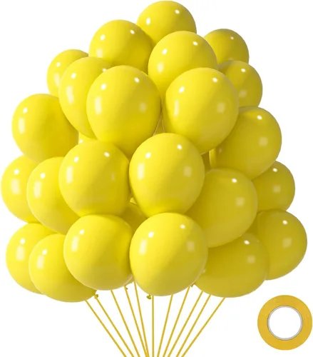 Miniatura 16 de LovesTown 110 globos de látex de 12 pulgadas con cinta para decoración de cumpleaños, baby shower, boda, fiesta, color azul (paquete de 2)