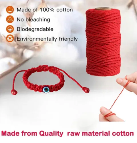 Miniatura 3 de Pulsera roja para bebés, niña y bebé. Amuleto de protección para bebé. Cuerda para la buena suerte y el mal de ojo. Pulsera infantil para bebé