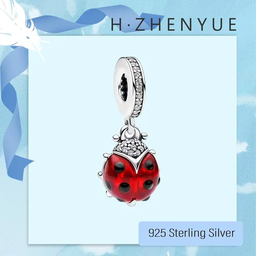 Miniatura 142 de Dijes de plata de ley 925 de dibujos animados de pato, ratón, oso, elefante, dragón chino, cuentas colgantes para pulseras y collares, joyería