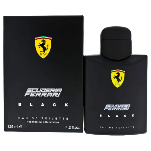 Ferrari Scuderia Black | Eau de Toilette Natural Spray | Fragancia para hombre | Fougere aromático con aroma a cítricos, frutas, canela y vainilla |