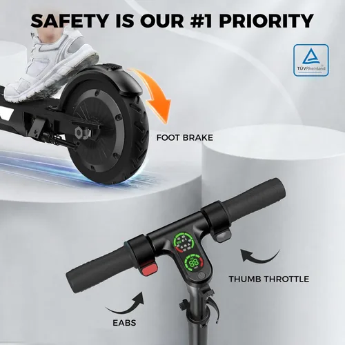 Miniatura 4 de isinwheel Electric Scooter for Kids Ages 6-14, 200W/250W Foldable Kids Electric Scooter with 3 Speeds (5/8/12 Mph), Adjusrable Handerbar, Dual