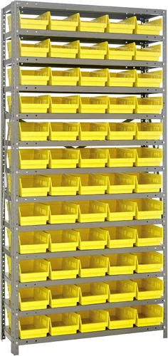 Miniatura 518 de Quantum QSBU-245BK Heavy Duty Shelving Unit with (7) Shelves and (24) QUS245 Black Bins for Garage Warehouse Storage Distribution 400 lb Load