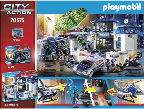 Miniatura 3 de Playmobil Persecución en helicóptero con furgoneta fugitiva