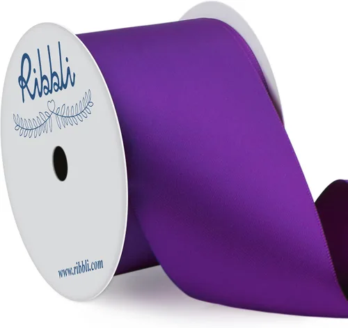 Miniatura 41 de Ribbli - Cinta de satén negra de doble cara, 2 pulgadas x 10 yardas, uso para ramo de lazos, envoltura de regalos, arreglos florales, decoración
