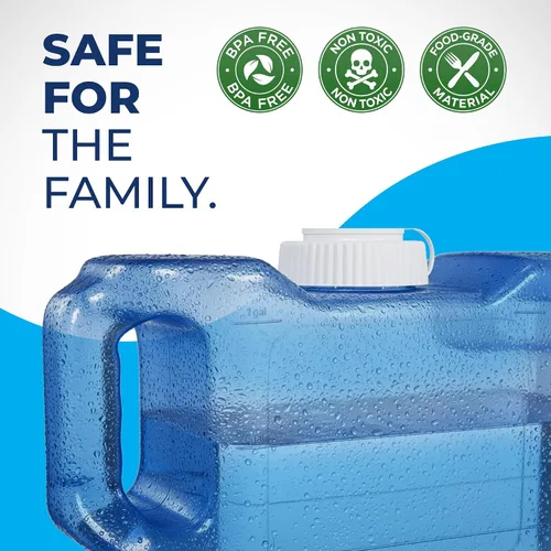 Miniatura 5 de Dispensador de agua para refrigerador HydraFitt de 1.1 galones – Contenedor de agua para refrigerador delgado a prueba de fugas con llave – Jarra