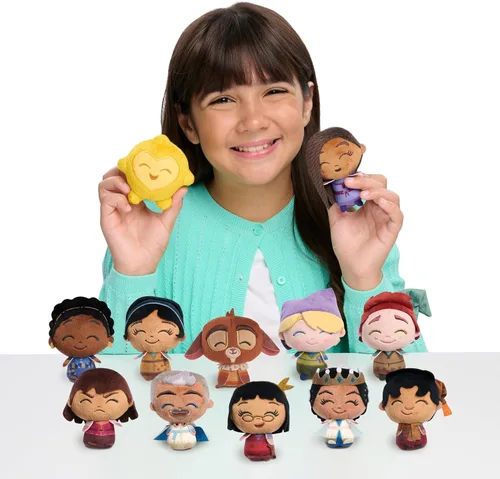 Miniatura 4 de Peluche coleccionable mini de Disney Wish, 2 cápsulas inspiradas en bolsas sorpresa, regalos para calcetines navideños, obsequios, presentes