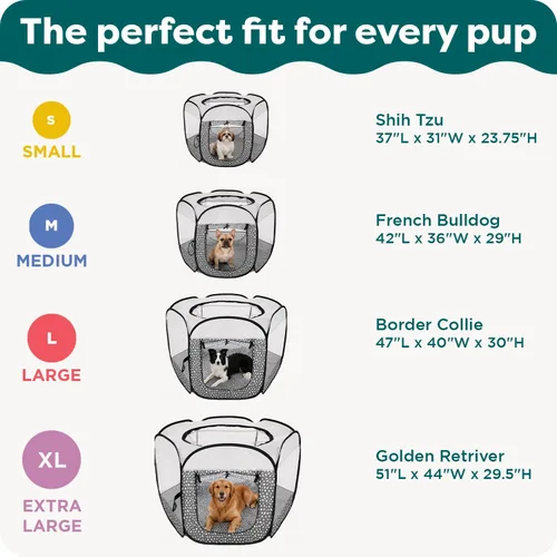 Miniatura 6 de Furhaven Corral Portátil para Perros Carpa para Gatos, Parque de Juegos para Mascotas, Perrera Plegable Interior Exterior Jaula con Cremallera