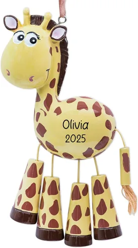 Miniatura 10 de Adorno de Navidad personalizado de oso panda 2026 – Personalización gratuita Animal sonriente con patas colgantes para árbol de Navidad Recuerdo