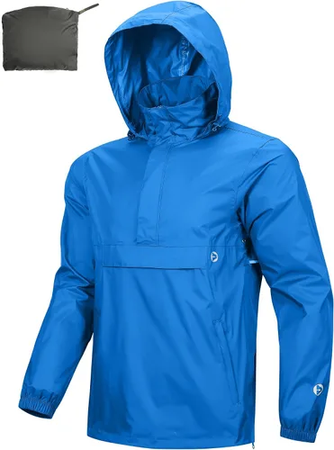 Miniatura 12 de Outdoor Ventures Chaqueta de lluvia para hombre, impermeable, ligera, plegable, para senderismo, golf, correr