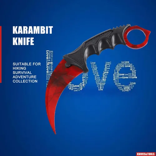 Miniatura 3 de TOPOINT Cuchillo Karambit, cuchillo de hoja fija de acero inoxidable con funda y cuchillo de cordón CS-GO para caza, campamento y supervivencia