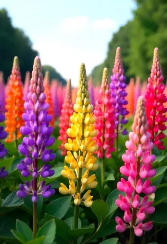 Semillas de altramuz alto multicolor mezcla de más de 50 semillas para cultivar plantas perennes en las zonas 4-8 para plantar en primavera u otoño