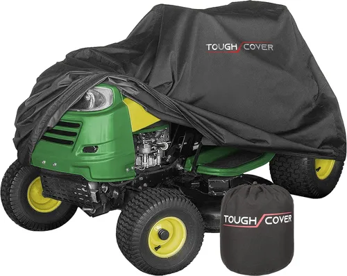 Miniatura 9 de Tough Cover Cubierta para cortacésped, 75 x 47 x 49 pulgadas, color negro, 210D resistente al agua, protección de tela para equipos de cuidado