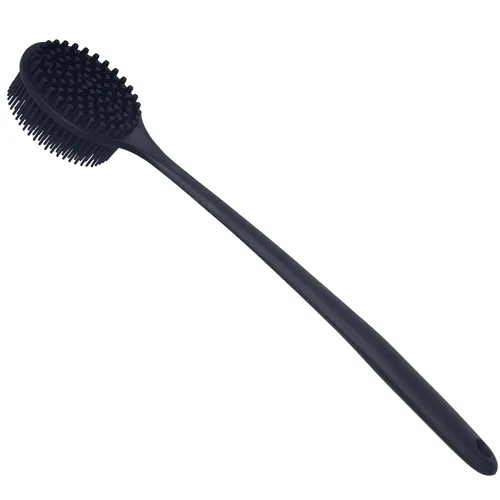 Miniatura 9 de DNC Exfoliador de Espalda para Ducha Cepillo Corporal de Silicona Suave para Baño con Mango Largo (Negro)