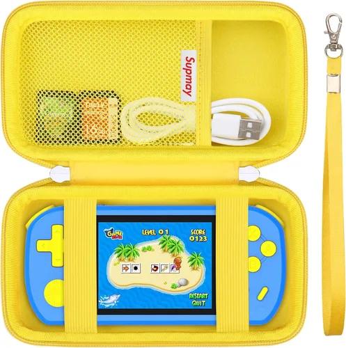 Miniatura 10 de Supmay Funda de transporte compatible con CCTU / TEBIYOU - Juegos de mano para niños, precargados 218 videojuegos retro, soporte portátil para Cubo