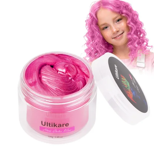 Miniatura 13 de Color de cabello temporal para niños, Ultikare cera para el cabello lavable, cera de tiza natural, crema de barro de arcilla para peinado DIY