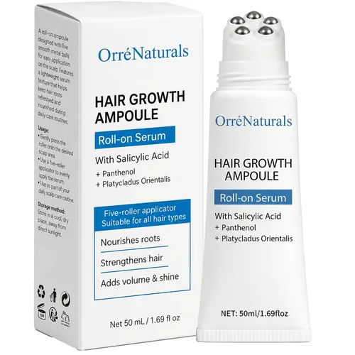 Orrenaturals Ampolla Revitalizadora del Cabello, Suero para el Crecimiento del Cabello Orre naturals Roll on con Extracto de Semilla de Calabaza,